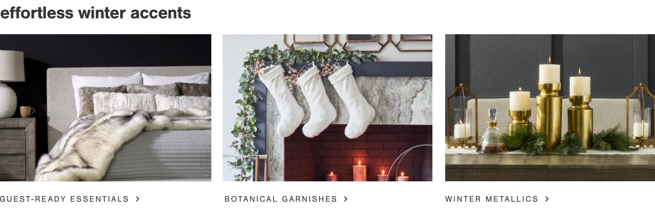 Guest Ready Essentials, Holiday Botanicals, Modern Metallics